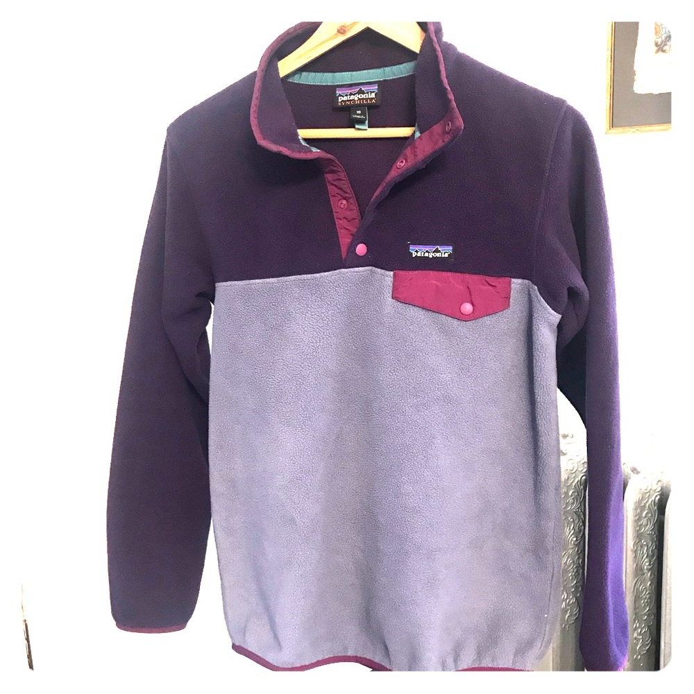 Purple Patagonia Synchilla Snap T fleece womens XS